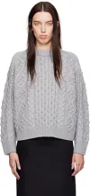 Loulou Studio Gray Secas Sweater In Grey Melange
