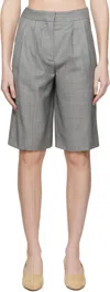 Loulou Studio Soan Tailored Virgin Wool Bermuda Shorts In Anthracite