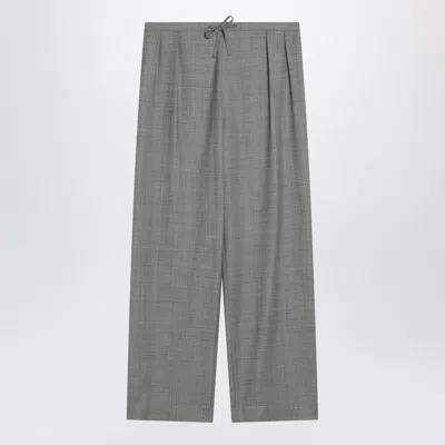 LOULOU STUDIO LOULOU STUDIO  GRAY WIDE PANTS WITH DRAWSTRING