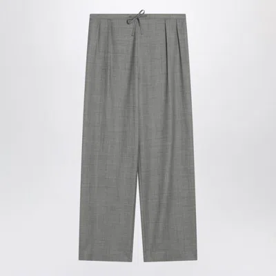 LOULOU STUDIO LOULOU STUDIO GRAY WIDE PANTS WITH DRAWSTRING