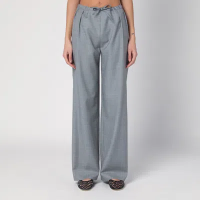 Loulou Studio Gray Wide Pants With Drawstring In Grey