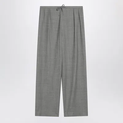LOULOU STUDIO GRAY WIDE PANTS WITH DRAWSTRING