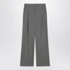 Loulou Studio Wide Grey Wool Pants In Grey