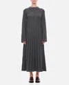 Loulou Studio Irma Ribbed Knit Wool Midi Dress In Grey
