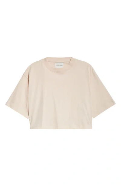 Loulou Studio Gupo Crop Supima® Cotton T-shirt In Cream Rose