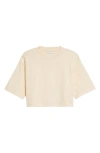 Loulou Studio Gupo Crop Supima® Cotton T-shirt In Rice Ivory