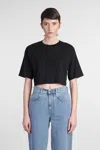 Loulou Studio Supima Cotton Short Sleeves Boxy T-shirt In Black