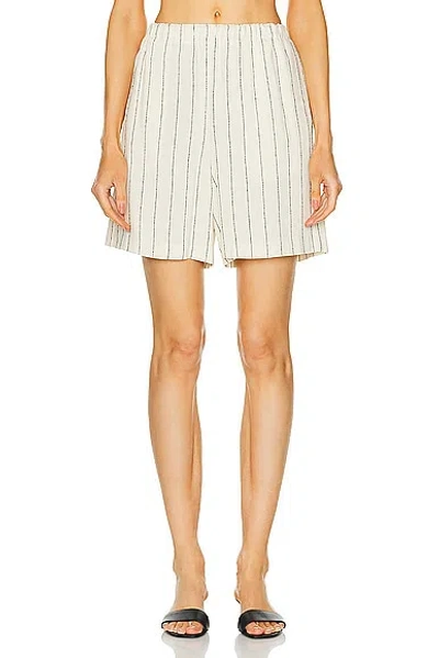 Loulou Studio Hada Short In Ivory Black