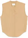 Loulou Studio Sleeveless Shirt In Sand Colour In Neutrals