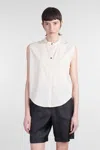 Loulou Studio Hale Stripes Shirt In Beige Cotton