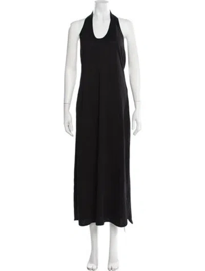 Pre-owned Loulou Studio Halterneck Long Dress In Black