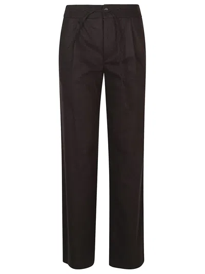 Loulou Studio Harlem Straight Leg Pant In Brown