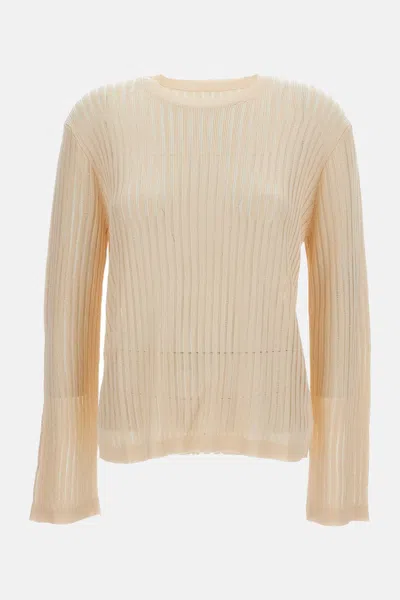 Loulou Studio Hedora Semi Trasparent Sweater In Neutral