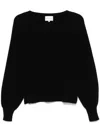 Loulou Studio Bruzzi Cropped Wool And Cashmere-blend Sweater In Black