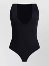 Loulou Studio High-cut Leg Scoop Back Sleeveless Swimwear Stretch In Black