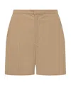 Loulou Studio High-rise Shorts In Brown
