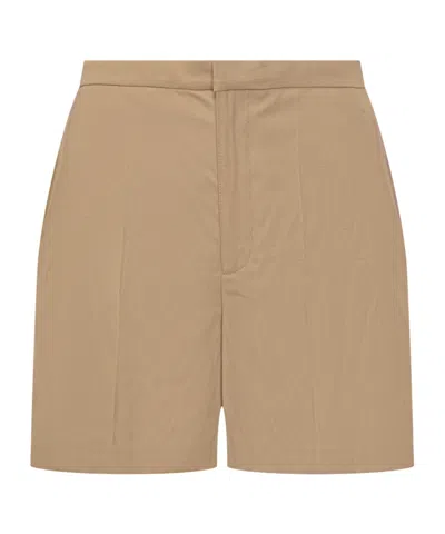 Loulou Studio High-rise Shorts In Brown