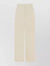 LOULOU STUDIO HIGH WAIST COTTON TROUSERS WITH WIDE LEG