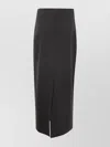 Loulou Studio High Waist Skirt With Front And Back Slits In Black
