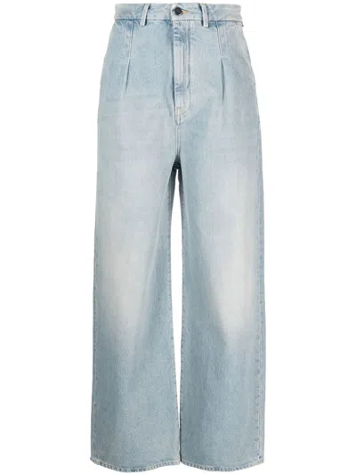 Loulou Studio High-waist Wide-leg Jeans In Blue