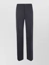 Loulou Studio High Waist Wide-leg Trousers With Belt Loops In Blue