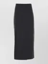 Loulou Studio Charcoal Stretch Wool Samos Skirt In Blue