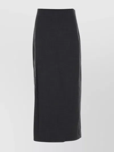 LOULOU STUDIO HIGH-WAISTED MIDI SKIRT BACK SLIT