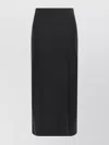 Loulou Studio Black Skirt With Pencil Deisgn And Side Closure In Wool Woman In Black