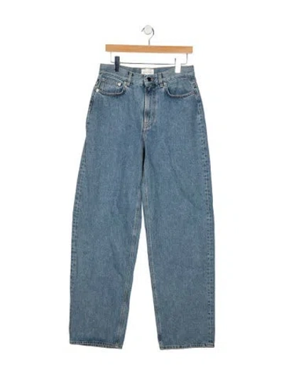 Pre-owned Loulou Studio High-rise Straight Leg Jeans In Blue