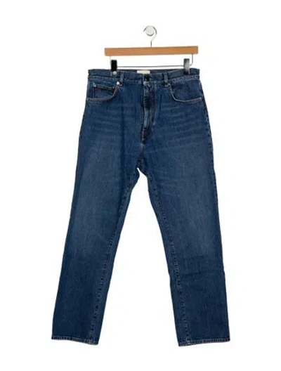 Pre-owned Loulou Studio High-rise Straight Leg Jeans In Blue