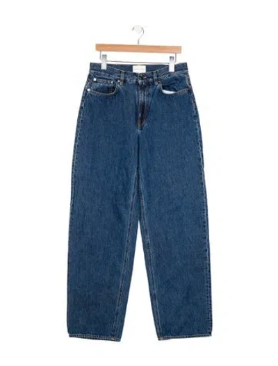 Pre-owned Loulou Studio High-rise Straight Leg Jeans In Blue