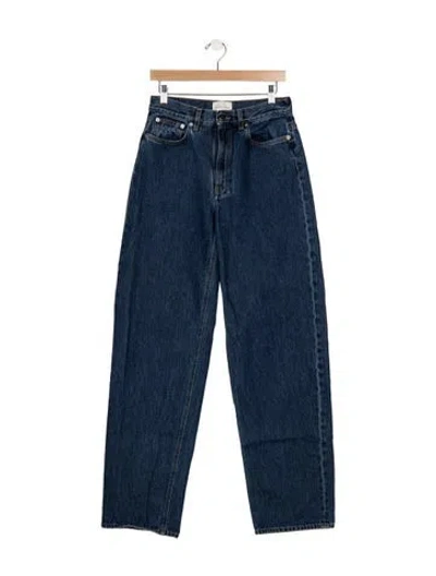 Pre-owned Loulou Studio High-rise Straight Leg Jeans In Blue