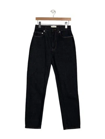 Pre-owned Loulou Studio High-rise Straight Leg Jeans In Blue