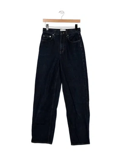 Pre-owned Loulou Studio High-rise Straight Leg Jeans In Blue