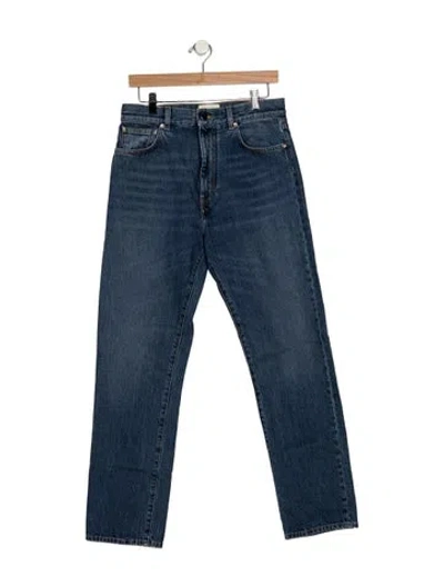 Pre-owned Loulou Studio High-rise Straight Leg Jeans In Blue