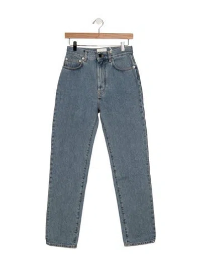 Pre-owned Loulou Studio High-rise Straight Leg Jeans W/ Tags In Blue
