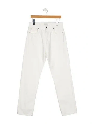 Pre-owned Loulou Studio High-rise Straight Leg Jeans In White
