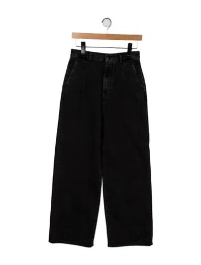 Pre-owned Loulou Studio High-rise Wide Leg Jeans In Black