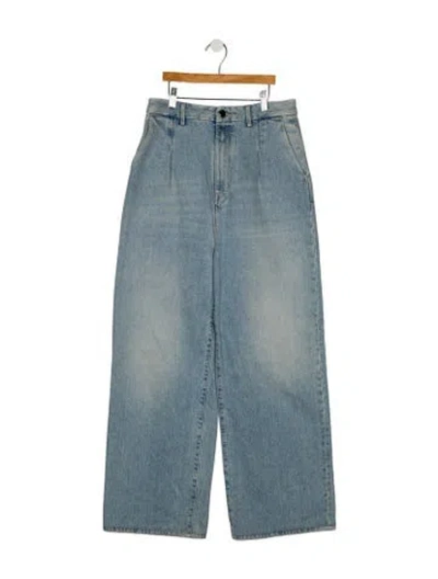 Pre-owned Loulou Studio High-rise Wide Leg Jeans In Blue