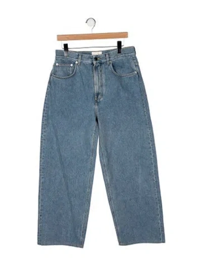 Pre-owned Loulou Studio High-rise Wide Leg Jeans In Blue