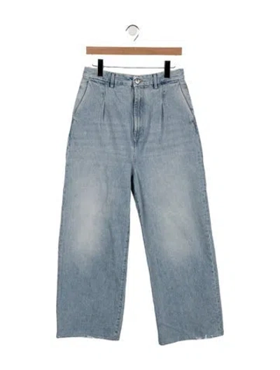 Pre-owned Loulou Studio High-rise Wide Leg Jeans In Blue