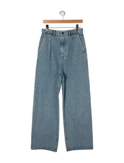 Pre-owned Loulou Studio High-rise Wide Leg Jeans In Blue