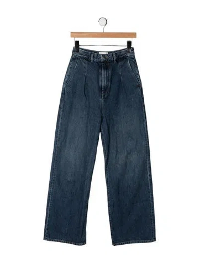 Pre-owned Loulou Studio High-rise Wide Leg Jeans In Blue