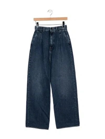 Pre-owned Loulou Studio High-rise Wide Leg Jeans In Blue