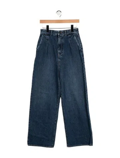 Pre-owned Loulou Studio High-rise Wide Leg Jeans In Blue