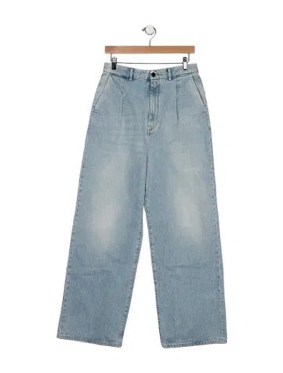 Pre-owned Loulou Studio High-rise Wide Leg Jeans In Blue