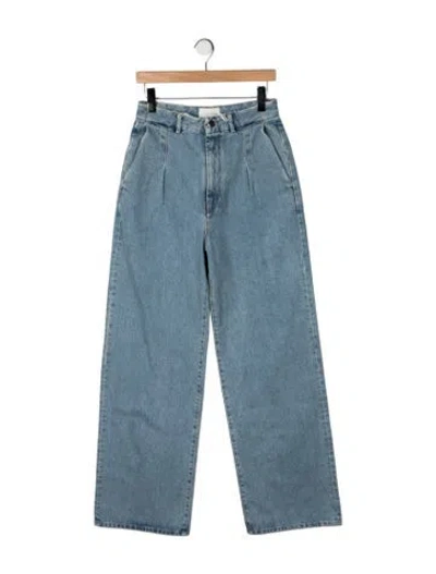 Pre-owned Loulou Studio High-rise Wide Leg Jeans W/ Tags In Blue