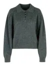 Loulou Studio Homere Grey Cashmere Sweater In Gray