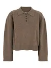 Loulou Studio Homere Lds Boxy Sweater In Brown