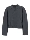 Loulou Studio Homere Lds Boxy Sweater In Gray